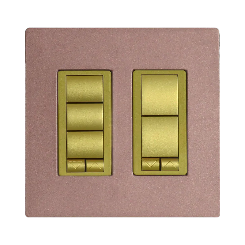 Pulsador Xcene em acabamento rose gold — design premium